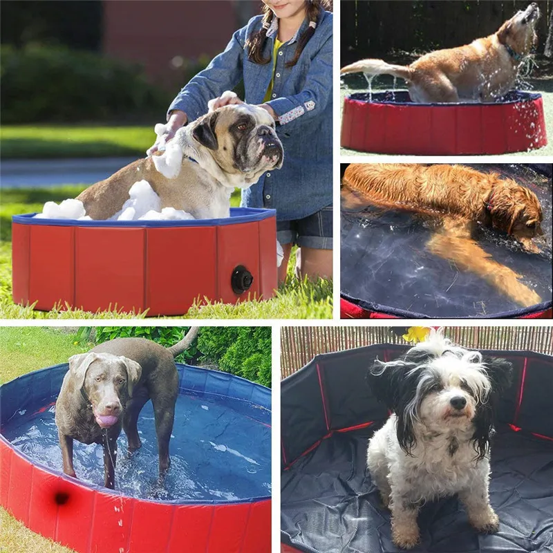 Foldable Dog Pet Bath Pool Collapsible Dog Pet Pool Bathing Tub Kiddie Pool for Dogs Cats and Kids