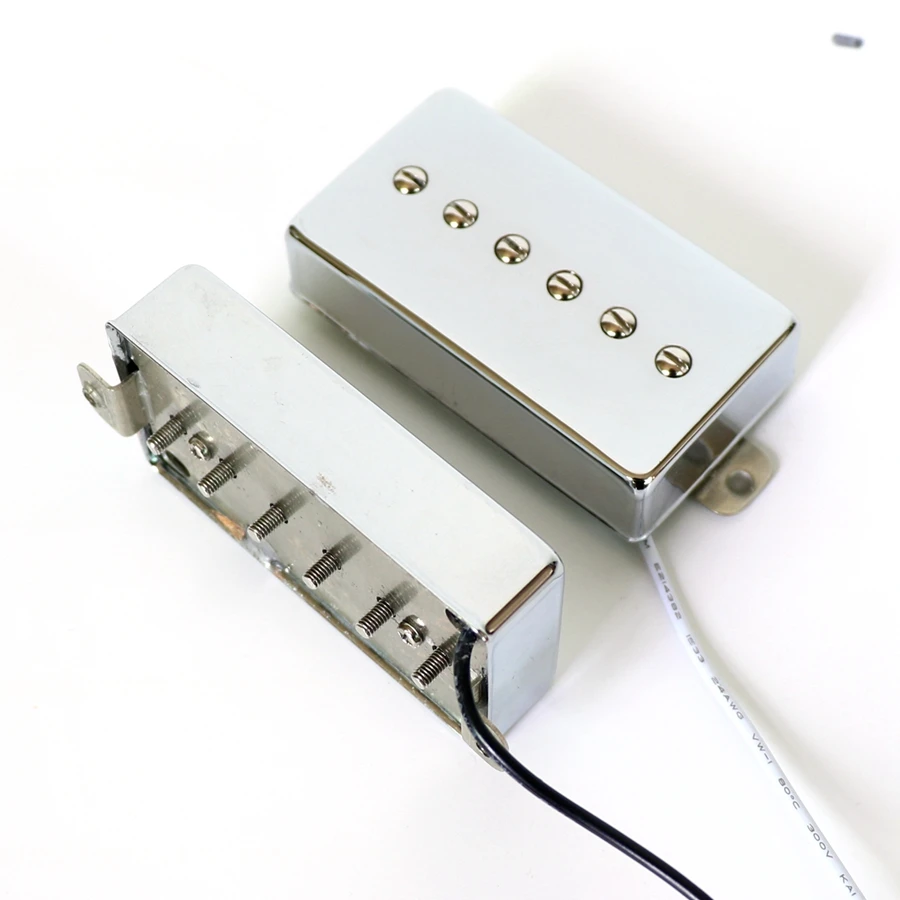 Никель-серебристая крышка и база P90 стиль LP гитарные звукосниматели с магнитной платой AlNiCo V для качественных гитар OEM