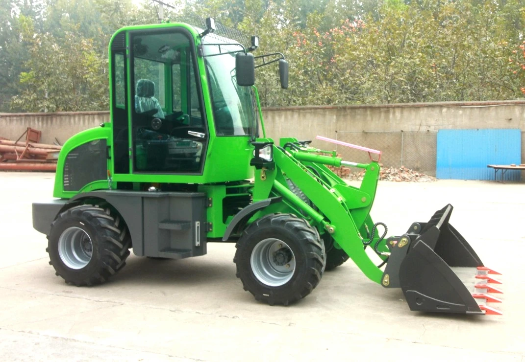 Factory Price 0.8 Ton Hydraulic Compact Radlader Loader With Different Attachments Hoflader Front Wheel Shovel Loaders