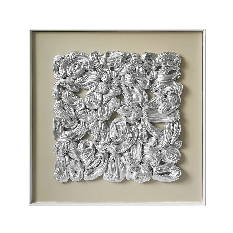 Роскошный домашний абстрактный смешанный художественный Настенный декор из глины ручной работы 3D акриловая живопись