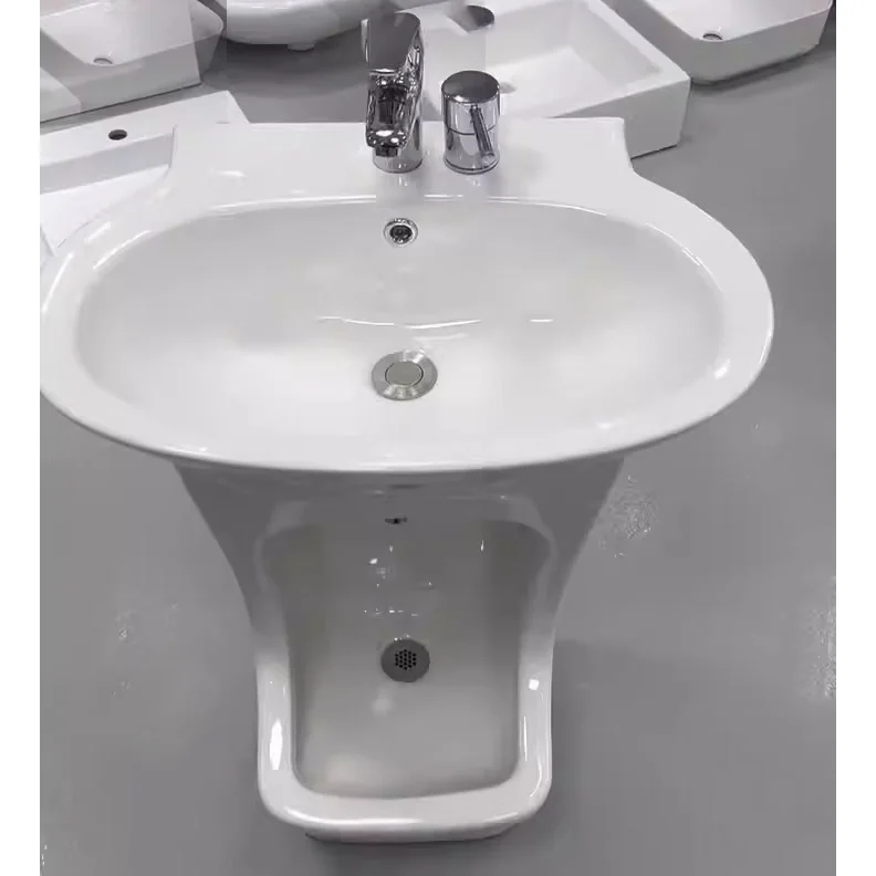 Custom Lavabos Pedestal lavamanos pequenos ceramic washbasin lavatory sink muslim wudu basin bathroom wash basin in pakistan