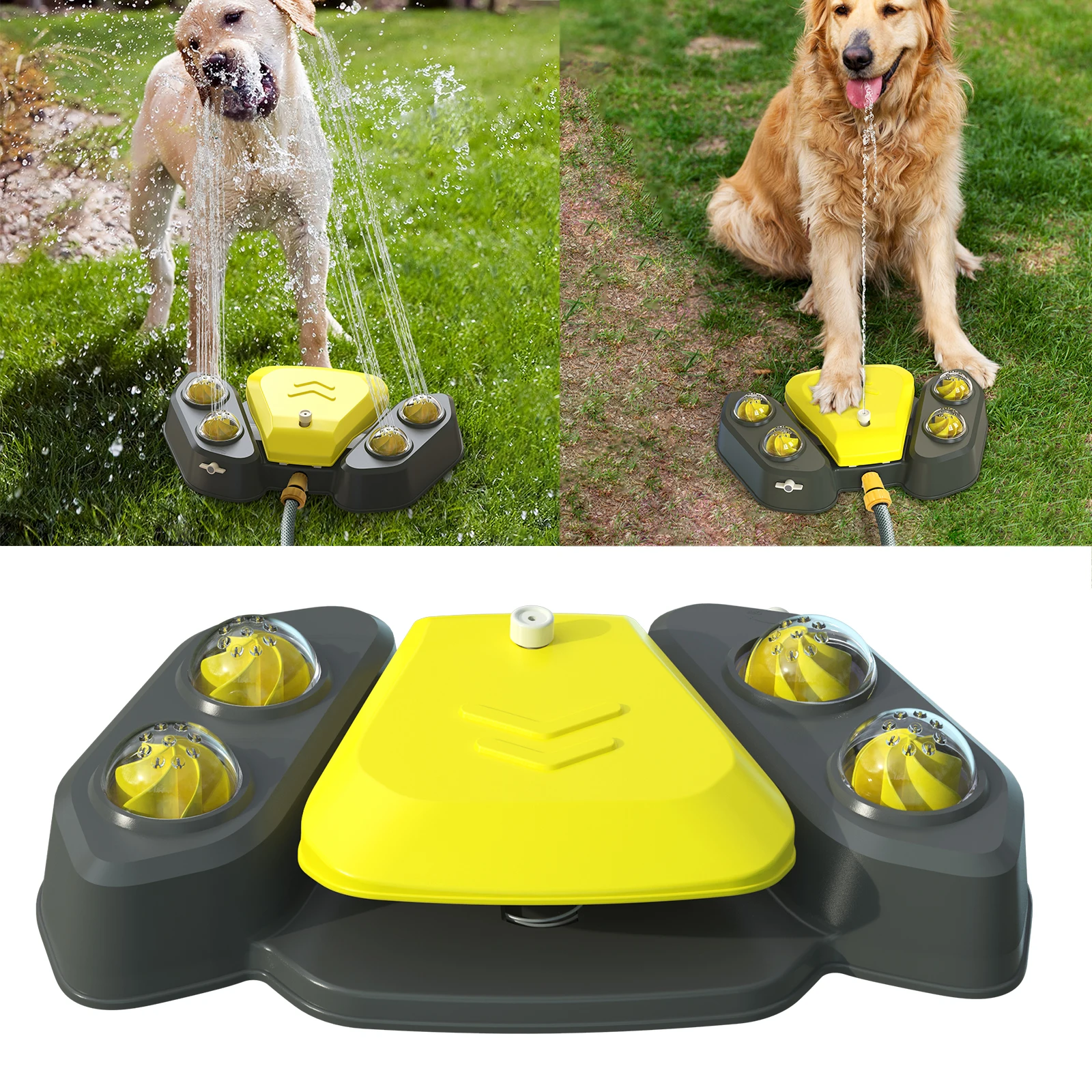 Automatic Pedal Pet Waterer Outdoor Pet Dog Drinking Water Fountain
