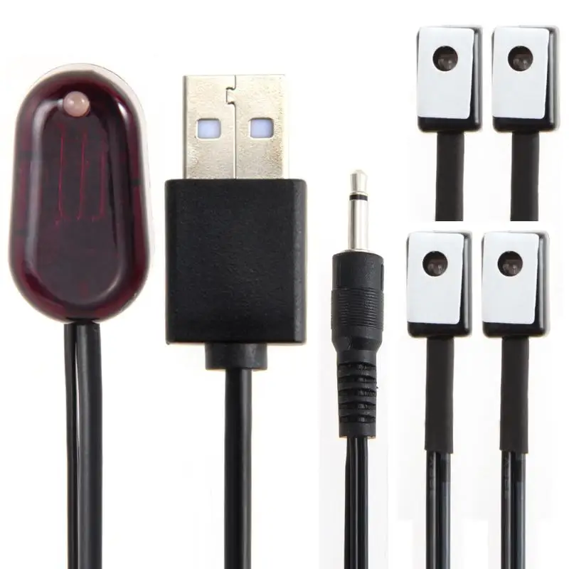 IR Extender 1 Receiver 4 Emitter Emitters Repeater System Kit Infrared Remote USB Adapter Transmit Control Signal