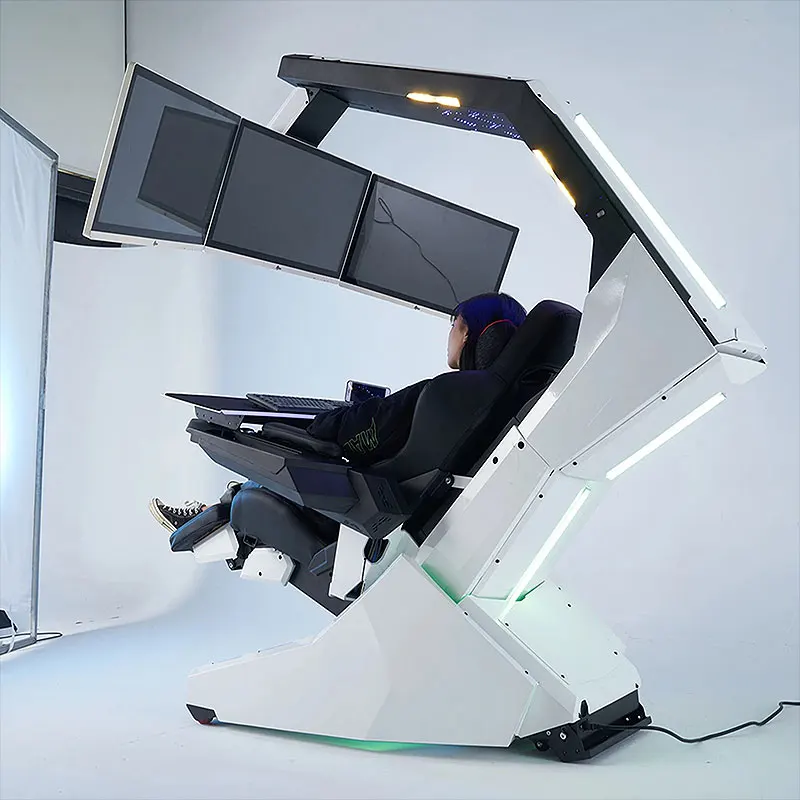 ergonomic scorpion Chair cockpit zero gravity office chair gaming workstation recliner for upto 5 monitors comfortable