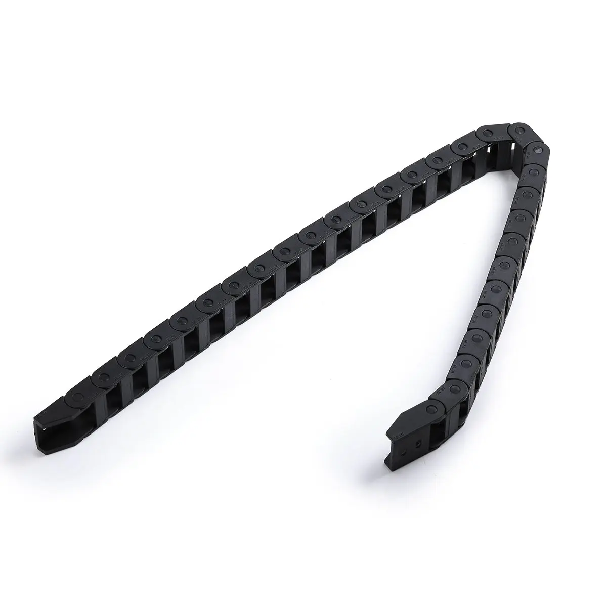 10X20MM 0.7M LENGTH BLACK PLASTIC FLEXIBLE DRAG CHAIN CABLE WIRE CARRIER OPEN TYPE FOR NEJE LASER ENGRAVER & CUTTER