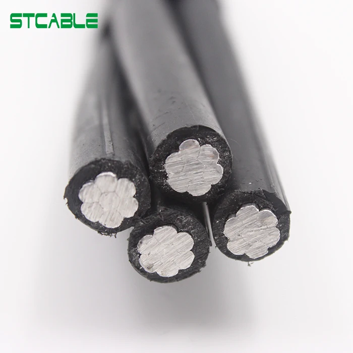 The factory price XLPE Insulated Aerial Bundle overhead aluminum cable abc cable 2x25mm2