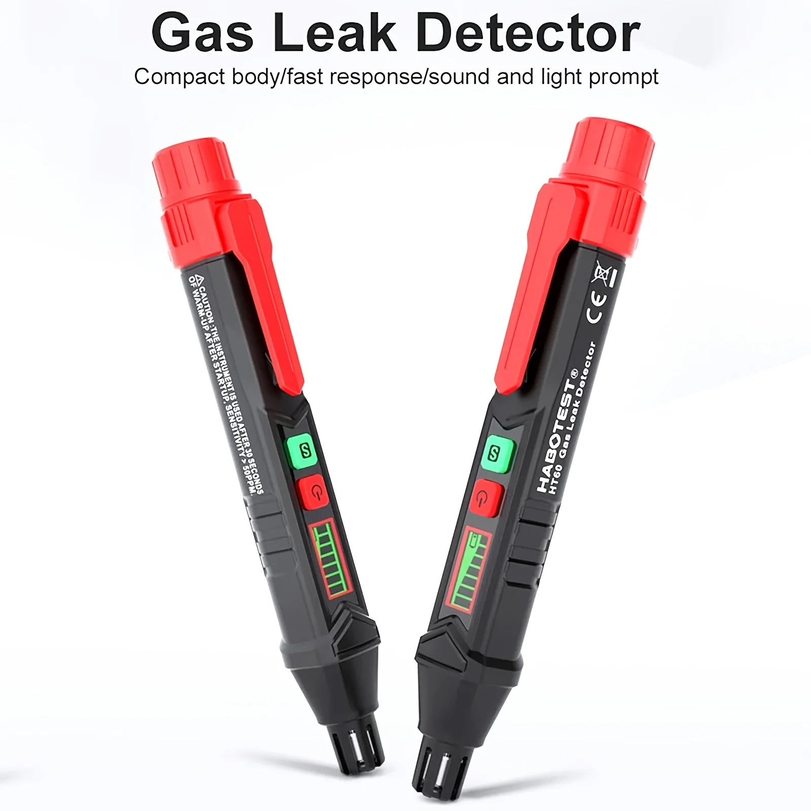 Portable Gas Leak Detector Handheld with Audible Visual Alarm LCD Display Methane Propane Natural Gas Detector