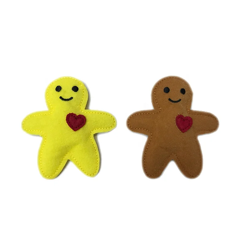 Wholesale Cheap Price Handmade Felt 3D 10cm Mimi Stuffed Gingerbread Toy Small Cartoon Animal Heads For Clothing Decoration