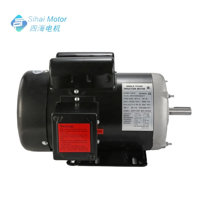 NEMA Farm Duty Extra High Torque 56 Frame Size 4Pole 2hp 115/230v Single Phase ac electric motor for pumps