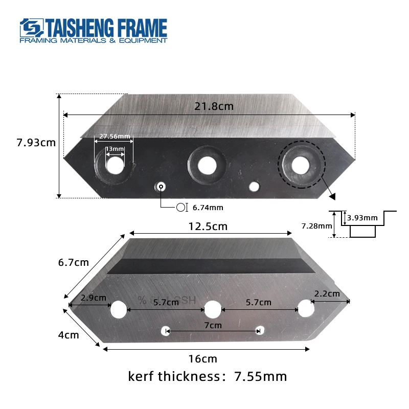 TS-B12 Stainless steel framing guilliotine blade for frame joint machine HSS saw blade for wood cutting  machine