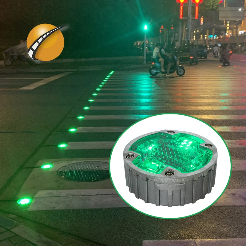 IP68 waterproof smart crosswalk intelligent solar in-roadway warning light