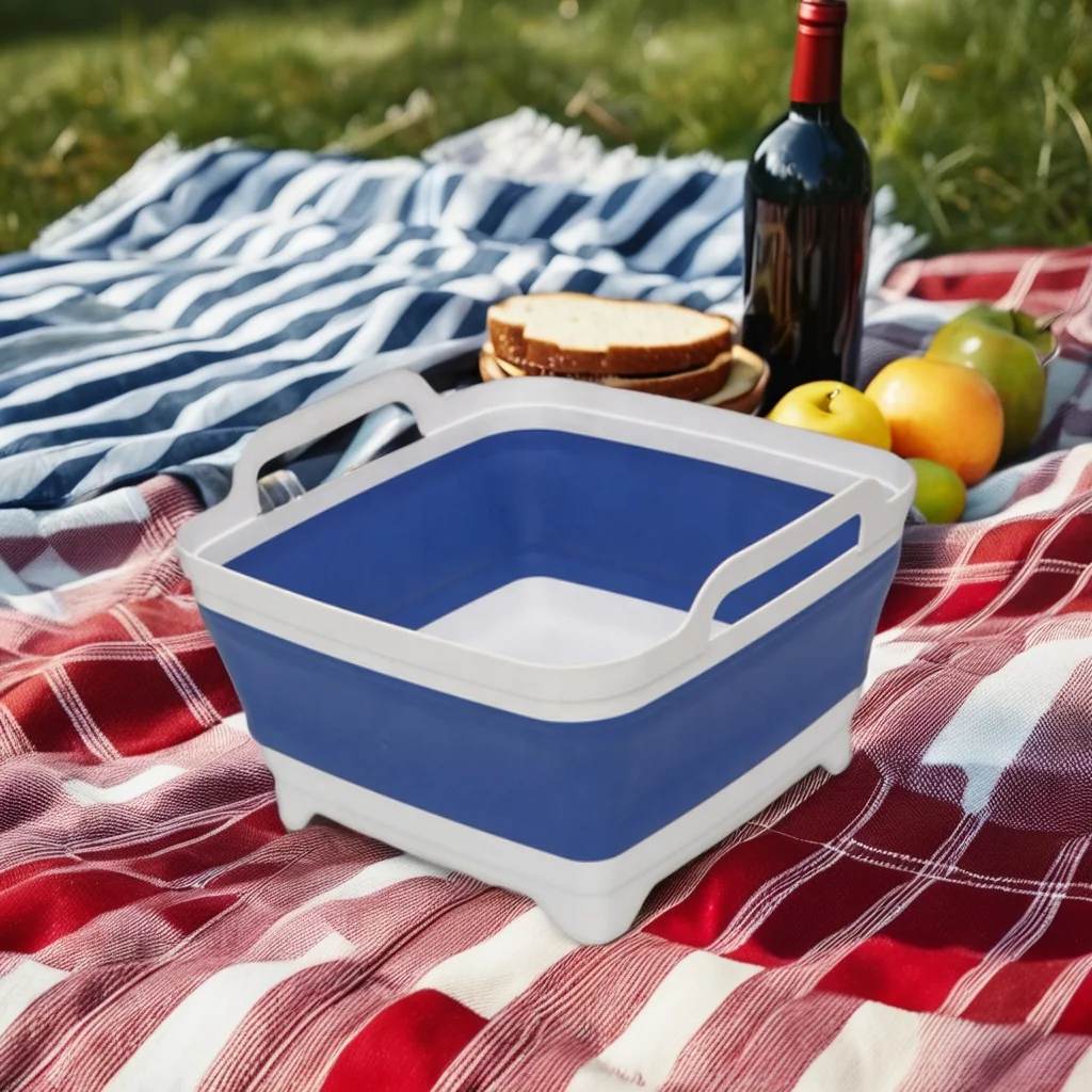 9L Food Storage and Drain Basket PP+TPR for Kitchen Sink Vegetable Washing/Drying Food Basin-Injection Technics