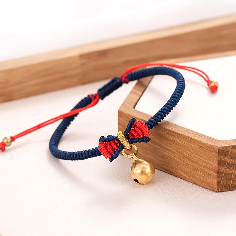 2022 Bow hand-woven bell bracelet jewelry simple girlfriends couple jewelry