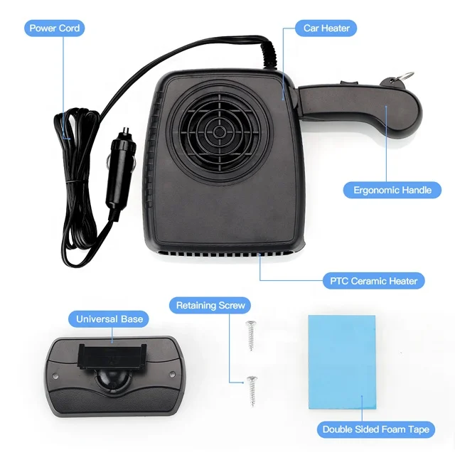 Car Glass Defrost Heater 12V Electric Car Fan Heater