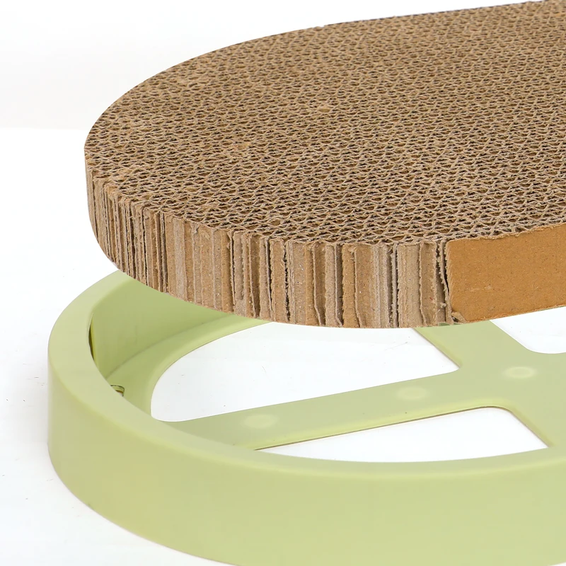 Semi-circle L-shaped vertical cat scraper for indoor cat corrugated clock scraper toys Wear-resistant cat scratch toys