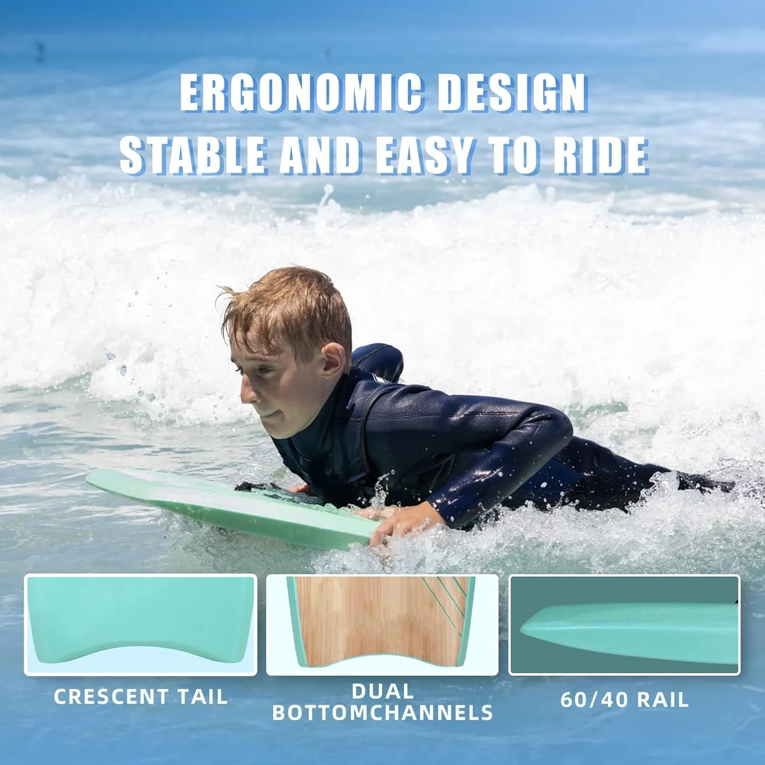 Custom Bodyboard Graphics for Water Sports Durable Foam Board Bodyboard
