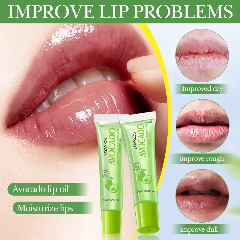 Best Selling FAYANKOU Deep Nourishing Anti Cracking Fade Lip Lines Improve Dull Avocado Moisturizing And Repairing Lip Oil