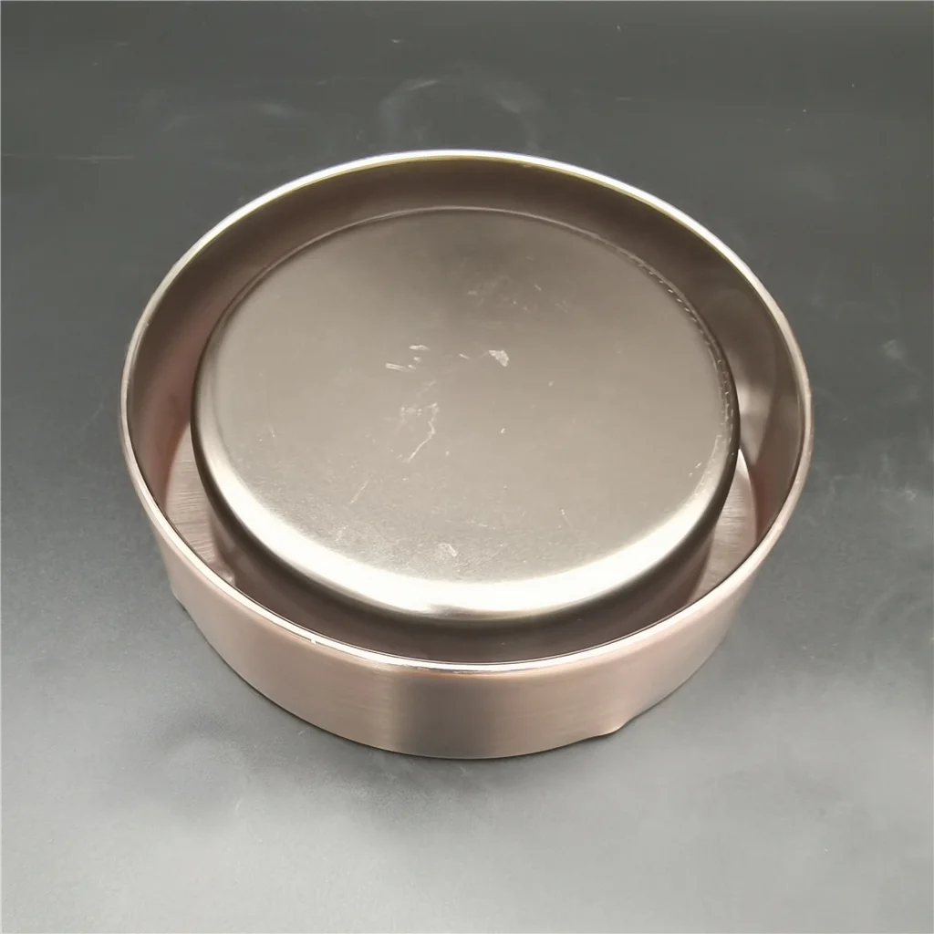 11cm round custom logo hotel bar office stainless steel Eco-friendly Portable Antique Silver gold Metal cigar ashtray