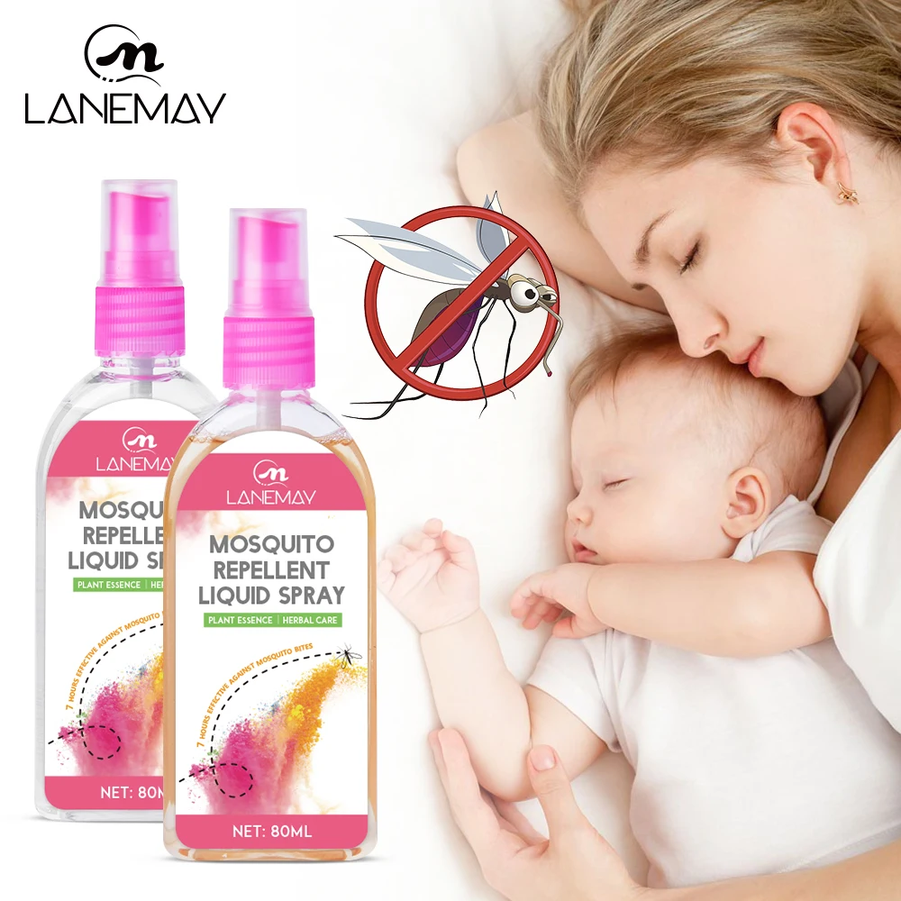 Mosquito Repellent Liquid Spray 2021 Hot Selling 80ml Insect Repellent Safe Bug Spray for Adults ,Kids,Pets & Environment
