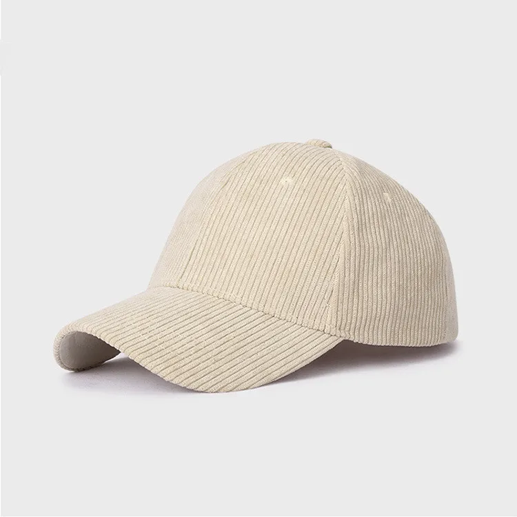 Wholesale Korean Soft Top Corduroy Baseball Cap Solid Color Versatile Sunscreen Warm Hats for Women and Men