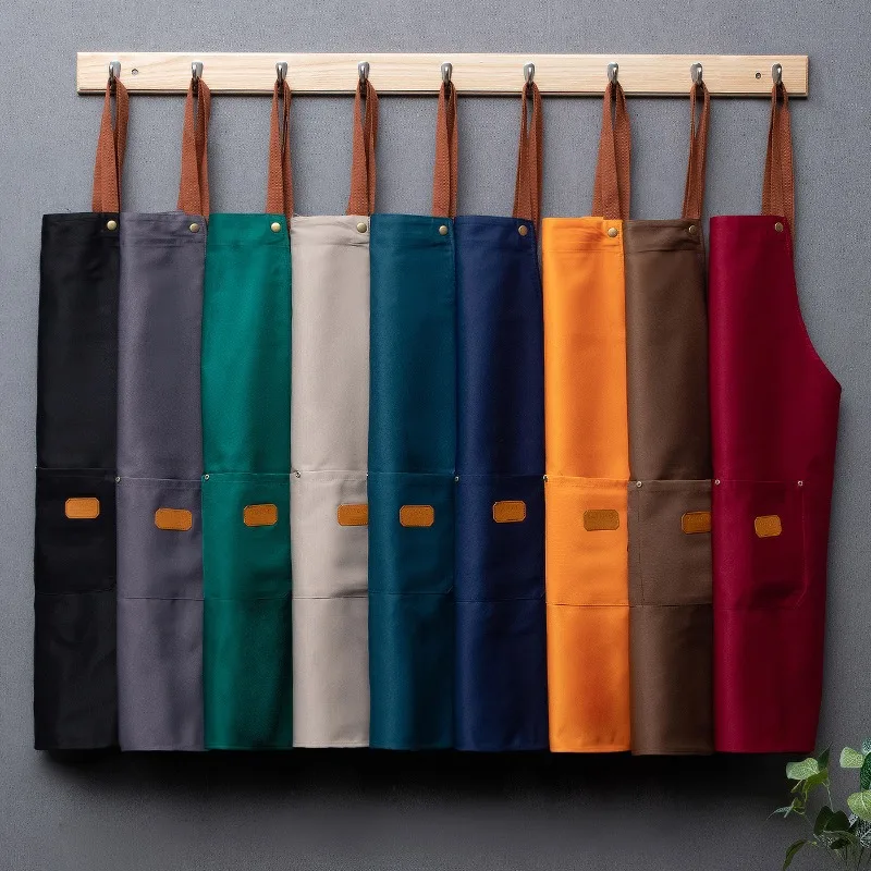 High Quality Custom Logo New fashion canvas cotton Apron