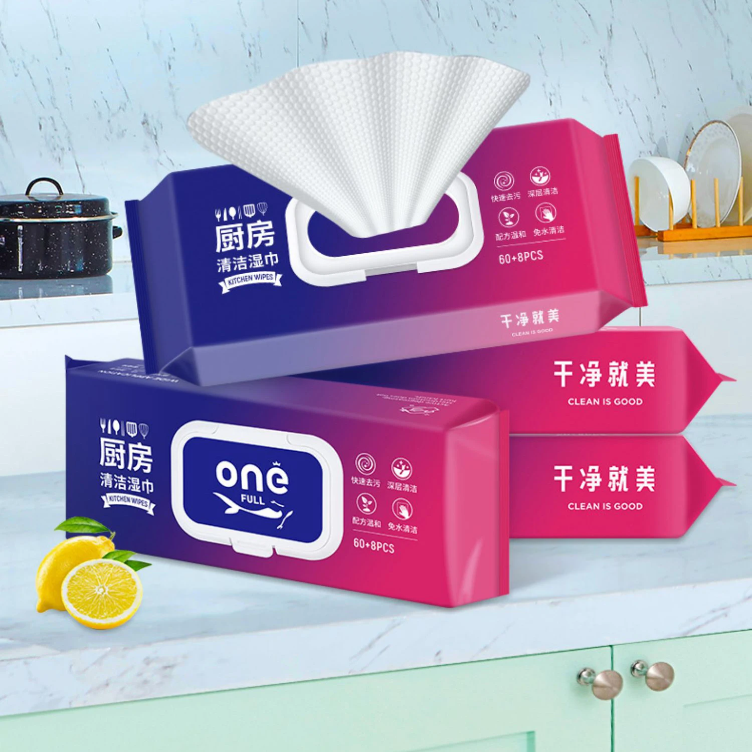 Cleaning Wipe for Kitchen Wet Tissue Wipes for Drying Dishes Kitchen Towels