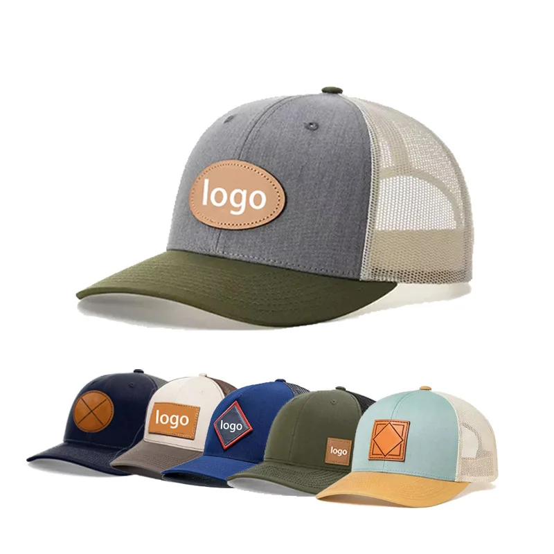 Оптовая продажа, 5 панелей, унисекс, полиэстер, вышивка, Пользовательский логотип, простые сетчатые спортивные шапки, повседневная черная пенопластовая шапка для тракер