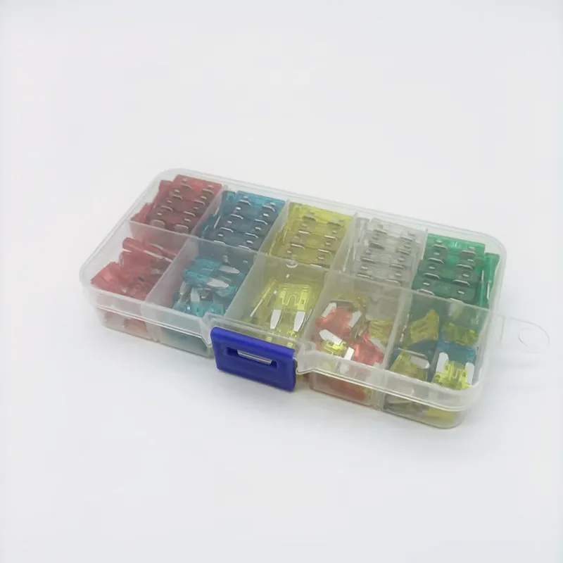 Wholesale Functional and Colorful Standard Car Automotive ATC Blade Fuse Box 122pcs/ box 10 15 20 25 30 amp fuses