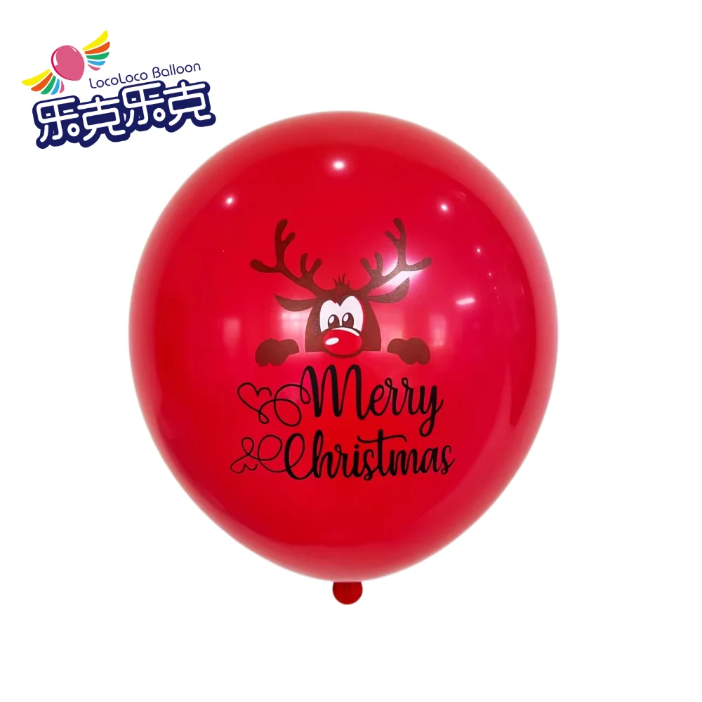 Hebei factory christmas decorations santa claus hot latex  balloon