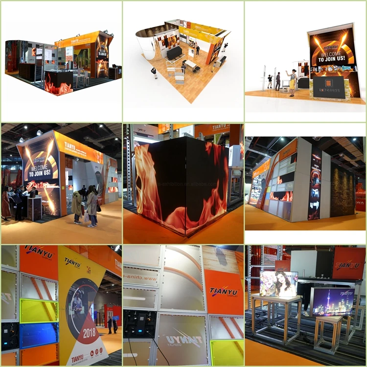 Show For Sale indoor Exhibition Collapsabile Exhibit Furniture Stands Largest Companies Heavy Equipment  Trade Fair Booth 6Mx9M