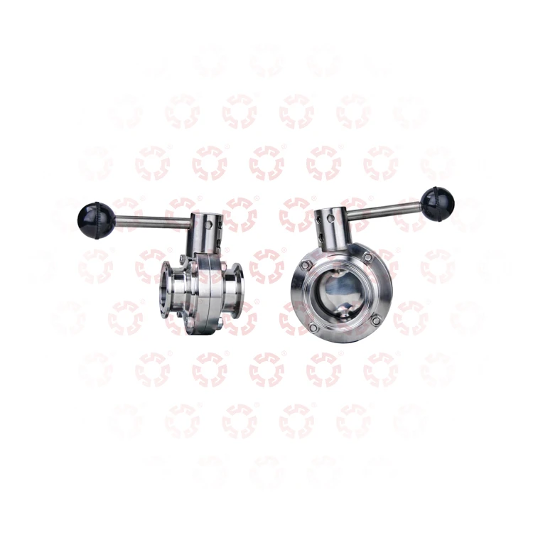 Factory customized high quality stainless steel Quick Installation Butterfly Valve Food Grade Butt Welded Manual Butterfly Valve