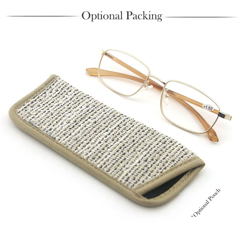 Cheap Men Reading Glasses Women Presbyopic Glasses Elderly Metal Frame Hyperopia Diopter  Prescription Eyeglasses