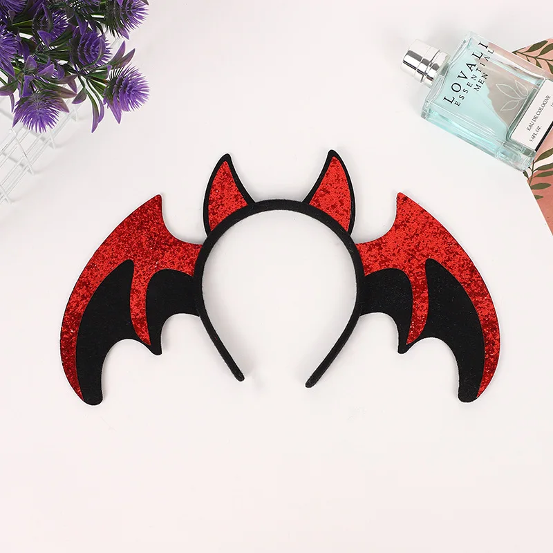Halloween bat wings headband festival party cute black and red bat designer headband for kids girls