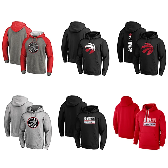 
Wholesale Custom name number hoodie high quality long sleeve pullover basketball hoodie 7 Lowry 2 Leonard 43 Siakam Hoodie 