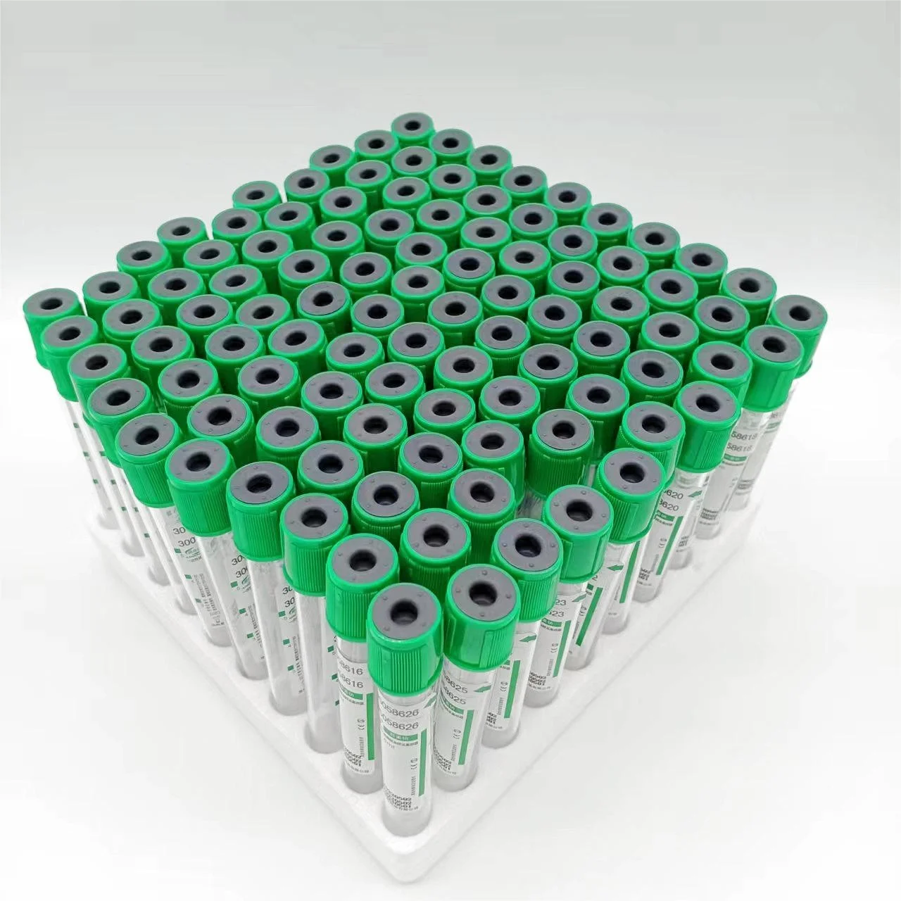 Glass Medical Disposable Vacutainer green top sodium heparin blood vacutainer tubes
