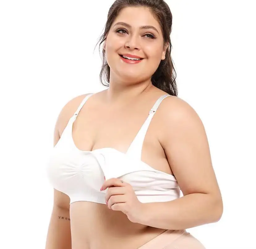 New Womens high quality wirefree breastfeeding underwear nursing bra for big breast