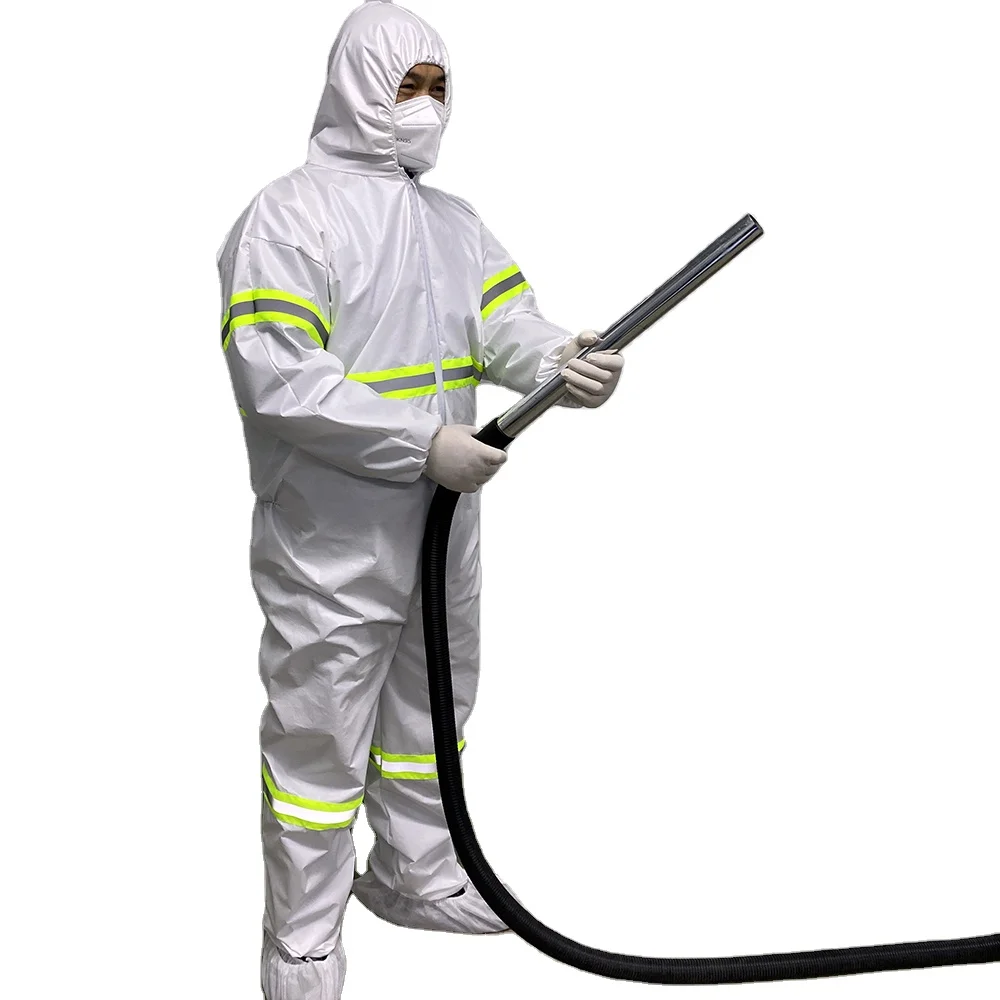 Hi-Visible Safety Coverall with Reflective Tape, Disposable Industrial Coverall