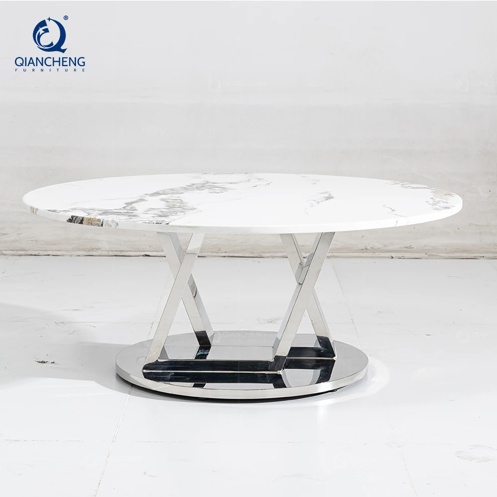 Modern white marble coffee tables for the living room wholesale coffee table modern style Supplier guangdong importar