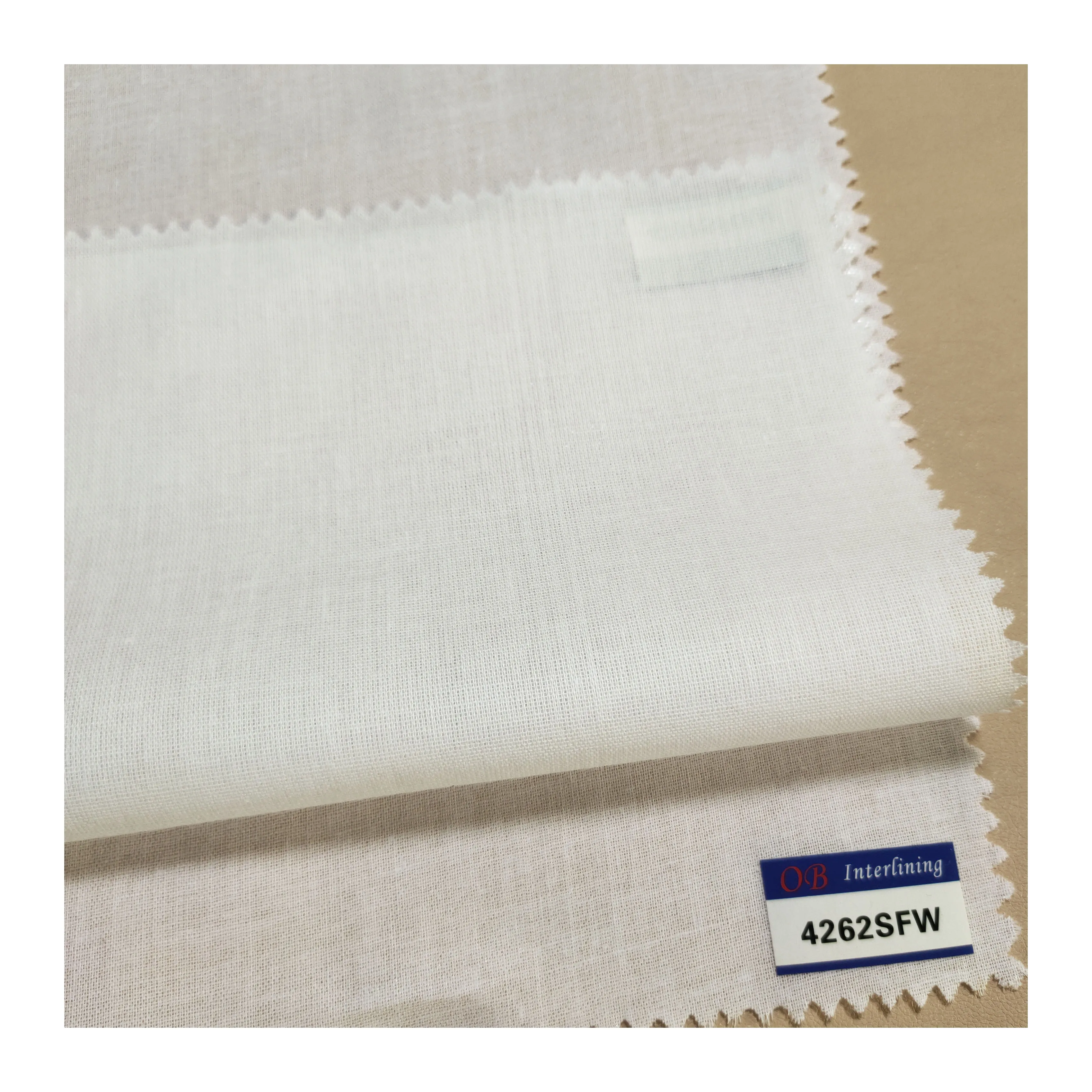 Wholesale Cotton Shirt Interlining Top Fuse Shirt Collar Fusing Interlining Woven Interlining Fusible