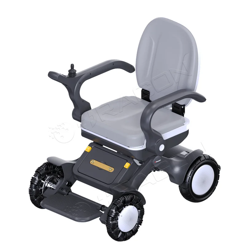 Intelligent Automatic Folding Electric Wheelchair Aluminium Alloy Frame Folding 4 Wheel Electric Mobility Scooter