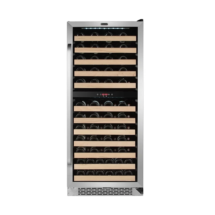 Factory Wholesale Prices 92 Bottles Wire Or Wooden Shelf Freestanding Compressor Wine Cooler Fridge For Wine