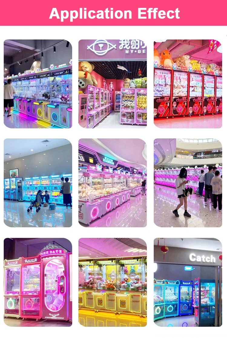 Mini Key Master Prize Gift Coin Operated Game Machine Doll Push Transparent Crane Claw Machine