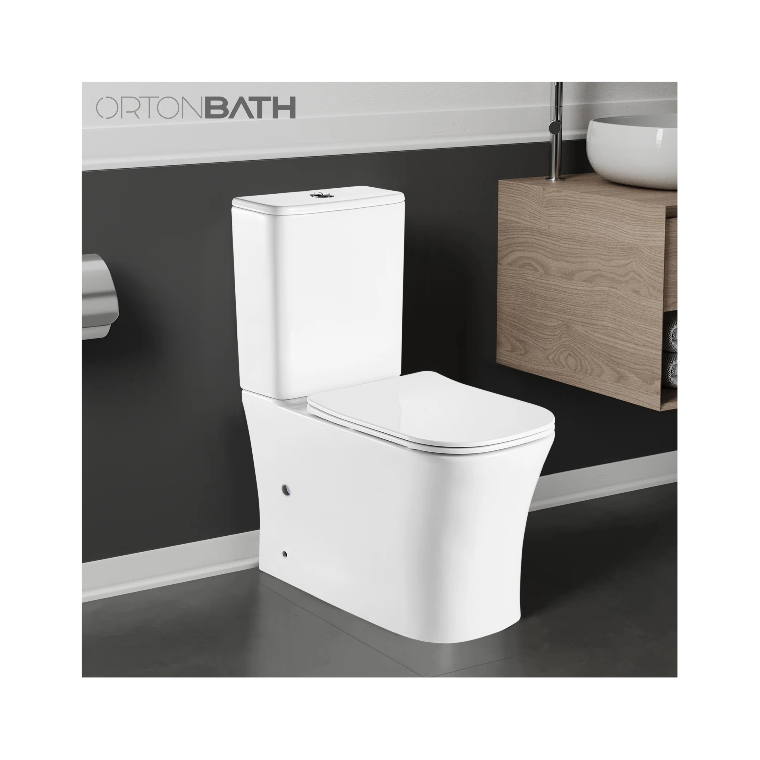 ORTONBATH Twyford Modern White Toilets Manufacturer Sanitary Ware Two Piece Wc Toilet Ceramic Ghana Wc Toilet