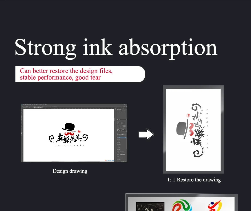 Strong ink aborsion