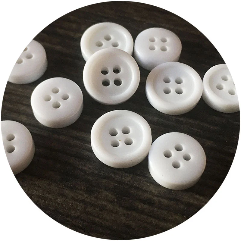 Custom logo laser printed colorful two four holes sewing equipment accessories shirt glitter plastic round resin buttons clothes