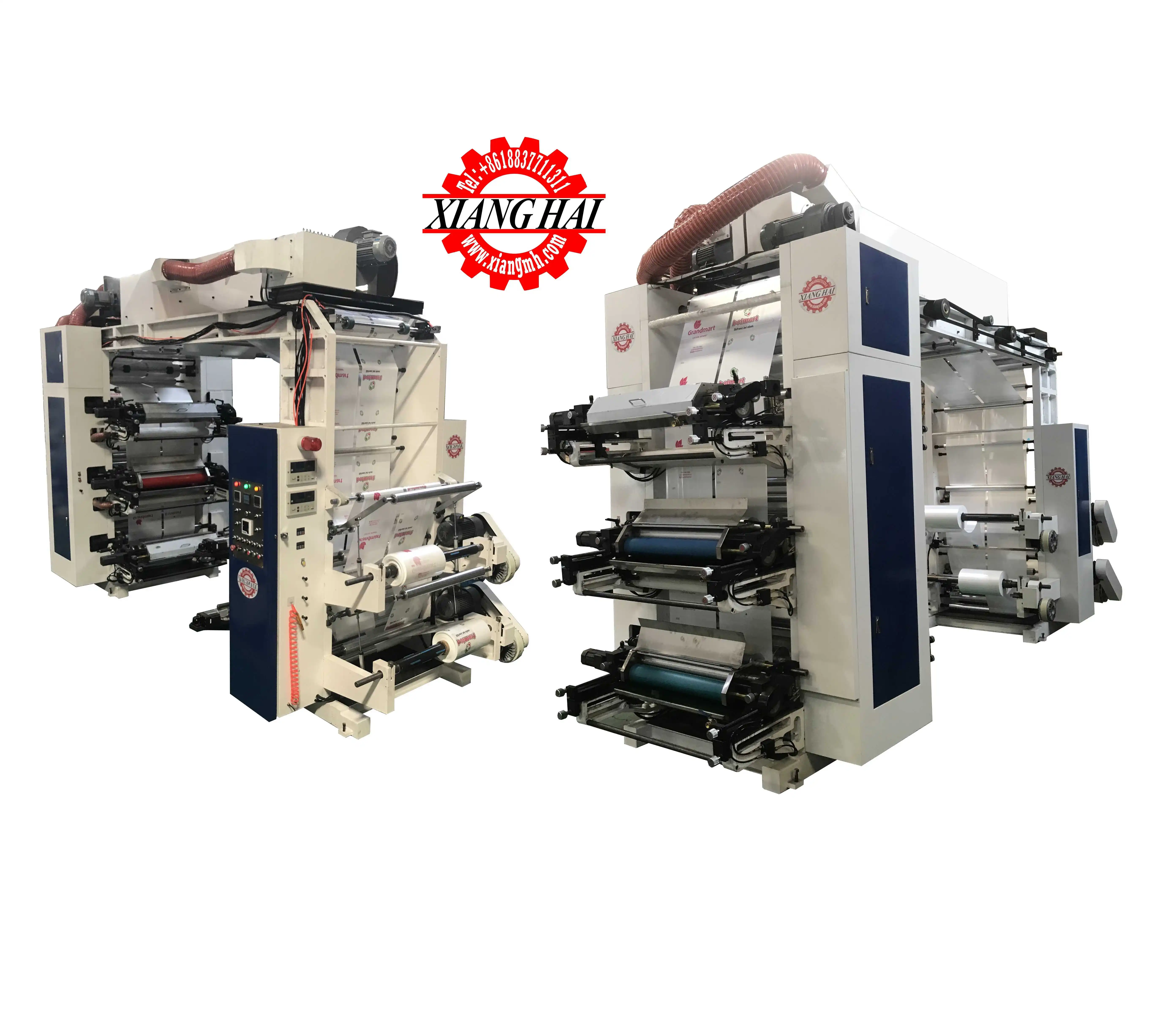 high speed PE film paper  nonwoven 6 color flexo printing machine