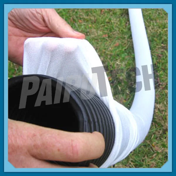 HDPE Flexible Single Wall Perforated Underdrain Coil Pipe with Filter Sock