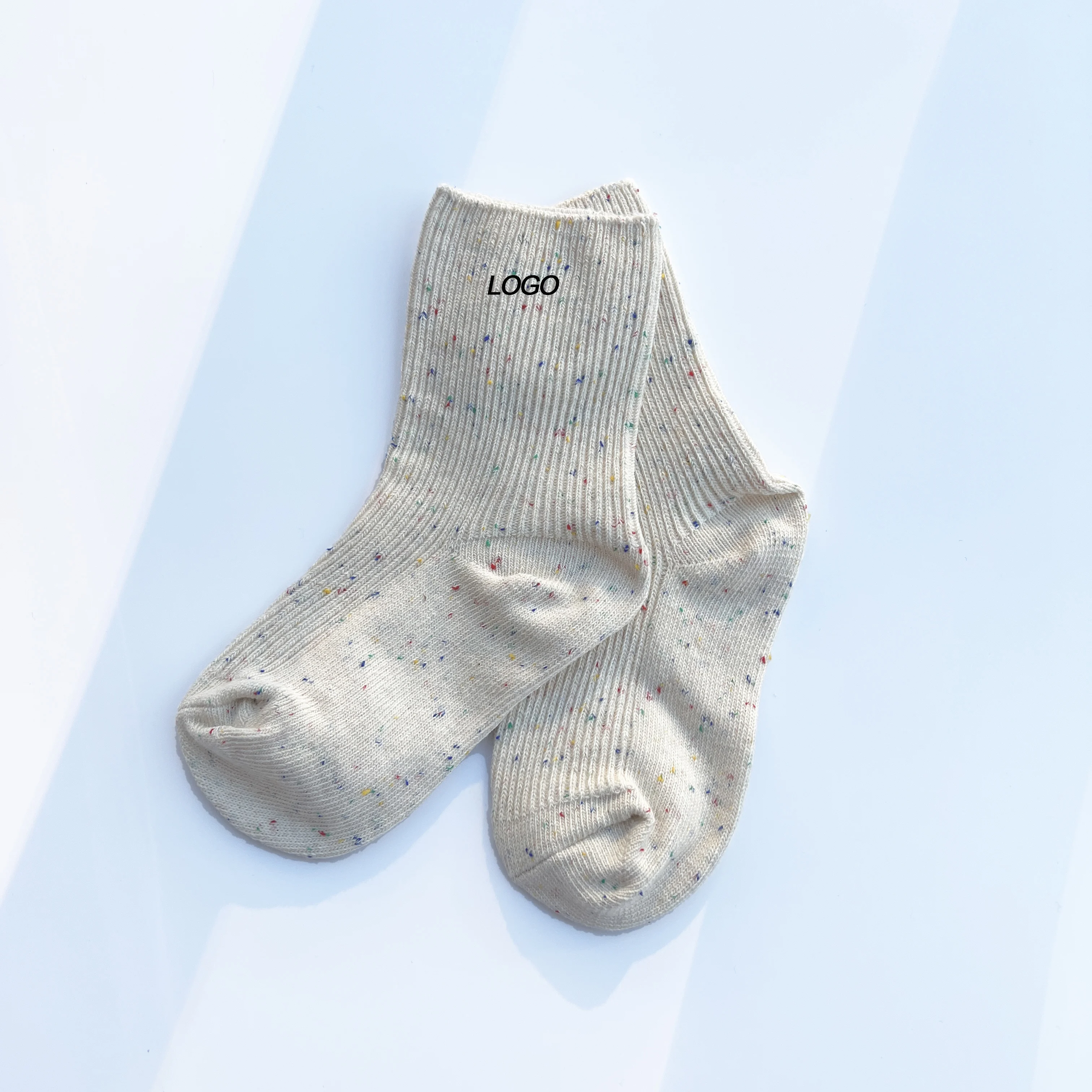 Double Needle kids wool socks  boy tube socks Sprinkles Baby wool blend socks