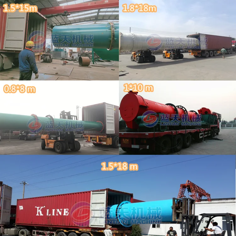 
Biomass agricultural waste drying machine continuous sawdust rotary drum dryer 