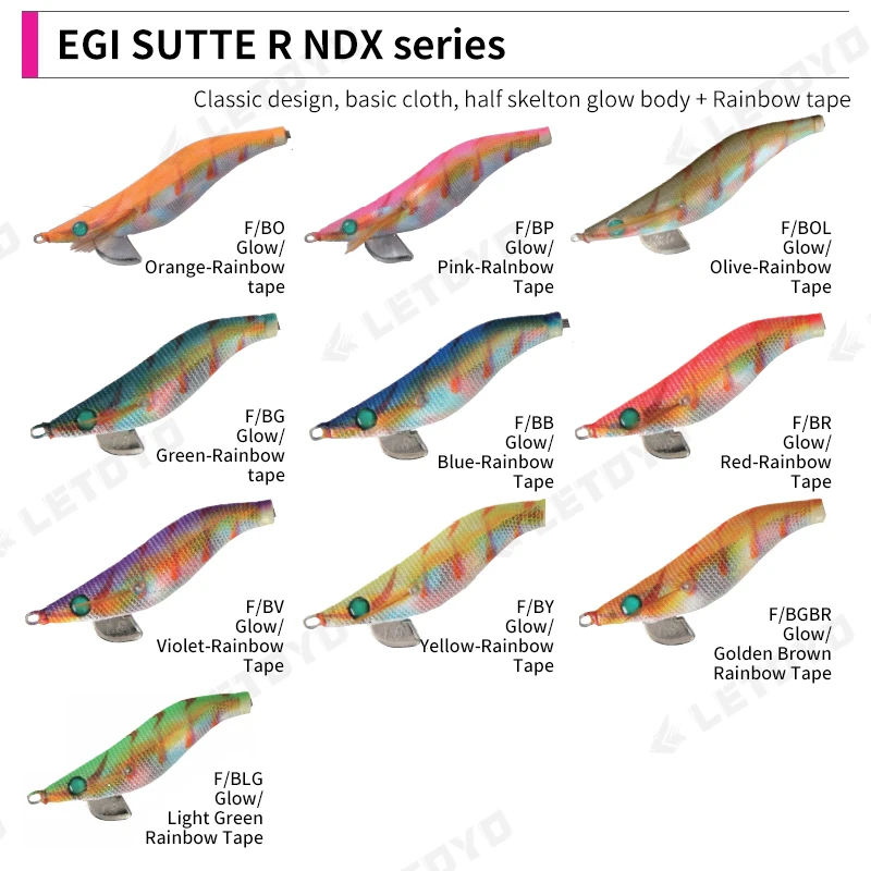 100# Original YAMASHITA squid jigs EGI SUTTE R NDX series luminous squid jigs hook japanese